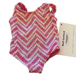 Destira Pink White Sparkle Doll Gymnastics Leotard